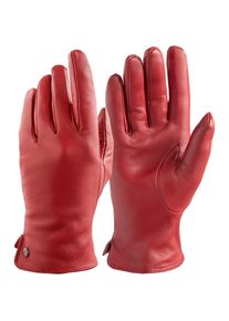 Pearlwood , Lederhandschuhe »PAM« 1 Paar, weiches Fleece-Innenfutter, Temperaturregulierend, Seitenschlitz , fire