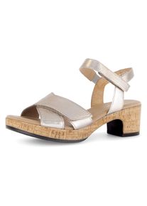 Gabor, Damen, Sandalette &raquo;KRETA&laquo; , Blockabsatz, Sommerschuh, Sandale in Bequemweite G (= weit), goldfarben, 41, goldfarben, Sandalette mit modischem 