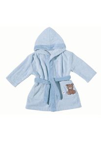 Egeria , Babybademantel »Teddy Bear« 1 Stk. tlg., mit Kapuze und kleiner Stickerei, Organic Cotton , hellblau , Obermaterial: 100% Baumwolle , 92...