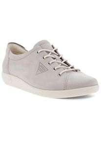 Ecco, Damen, Schn&uuml;rschuh &raquo; Soft 2.0&laquo; , Freizeitschuh, Halbschuh, Schn&uuml;rschuh mit dezenter Logo Pr&auml;gung, hellgrau, 35, hellgrau, Mit weichem Schaftrand