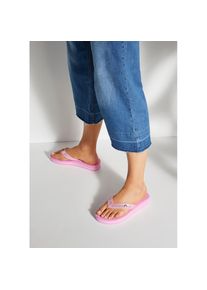 Venice Beach, Damen, Badezehentrenner &raquo;Sandale, Pantolette&laquo; Zehentrenner, Badeschuh ultraleicht mit Glitzerband VEGAN, ros&eacute;, 39, ros&eacute;, Flip Flop mit 