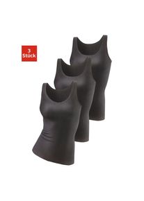 Petite Fleur , Achselhemd 3er-Pack, aus reiner Baumwolle, Tanktop, Unterziehshirt , schwarz , 34 , 34 , Achseltops im praktischen 3er-Pack
