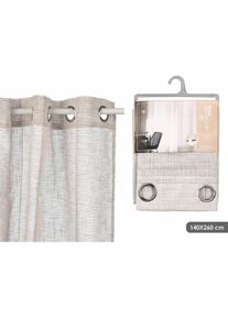 Gift, Vorhang, Vorhang Decor Grau 140 x 260 cm Streifen (6 Stück) (140 x 260 cm)