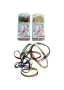 Wihedü, Verpackungsmaterial, Kreuzband Masse: 11 x 150 mm (B x L) Werkstoff: Naturkautschuk (12 Stück)