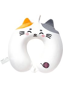 Triton, Reisezubehör, Relaxeazzz Lola die Katze Adoramals Plsch Memory Foam Reisekissen, (Kopf- & Nackenkissen)