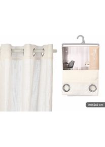 Gift, Vorhang, Vorhang Decor Weiss 140 x 260 cm Streifen (6 Stück) (140 x 260 cm)