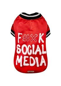 Croci Hondenjas Social Media Rood (45, Hundemantel), Hundebekleidung