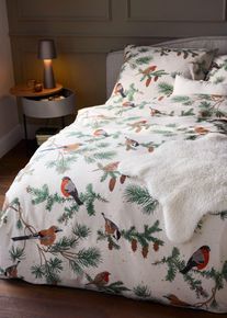 Sengesett med fugler, beige, størrelse 135x200 cm, bonprix