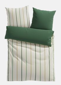 Vendbart sengesett med stripemønster, beige, størrelse 135x200 cm, bonprix