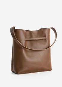 XL-håndveske med spenne, brun, størrelse 30,5x28 cm, bonprix