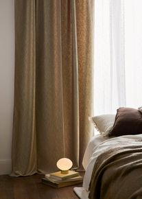 Fl&oslash;yelsgardin med crush-effekt (1-pack), beige, st&oslash;rrelse 145x130 cm, bonprix