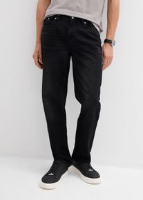 Regular Fit-jeans i 100% bomull med komfortlinning Straight, svart, størrelse 36, bonprix