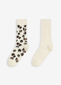 Myke sokker (2-pack), hvit, størrelse 35-38, bonprix