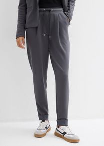 Pull on-bukse i lett viskosemiks, grå, størrelse 48/50 (XL), bonprix