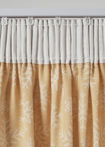 Jacquardvevd gardin i økologisk bomull (1-pack), beige, størrelse 225x110 cm, bonprix