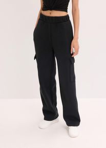 Varmende joggebukse i funksjonsmateriale med vide ben hurtigtørkende, svart, størrelse 48/50 (XL), bonprix
