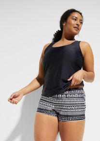 Tankini (3-delt sett) med bustier-bikinioverdel, svart, størrelse 52, bonprix