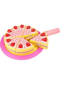 Bigjigs Hölzerne Geburtstag Kuchen Erdbeere