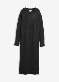 Midi strikkekjole, grå, størrelse 40/42 (M), bonprix