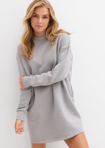Sweatshirtkjole i 100% bomull, grå, størrelse 32/34 (XS), bonprix