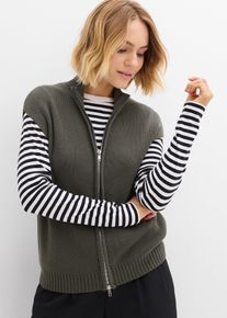 Strikket vest, grå, størrelse 40/42 (M), bonprix