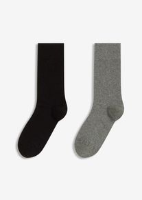 Sokker i ullmiks med økologisk bomull (2-pack), grå, størrelse 39-42, bonprix