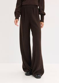 Bukse i finstrikk, brun, størrelse 40/42 (M), bonprix