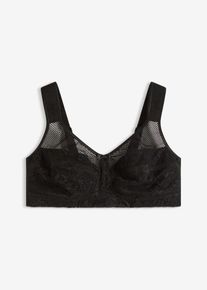 Avlastnings-BH uten spiler med vatterte skulderbånd, svart, størrelse 100G, bonprix