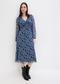 Midikjole i mesh, blå, størrelse 36/38 (S), bonprix