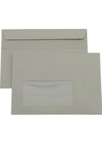 Neutralware, Briefumschlag, Briefumschlag DIN C6 162 x 114 mm (B x H) mit Fenster 75g/m&sup2; mit Selbstklebung Recyclingpapier gr... (162 x 114 mm, 1000 x