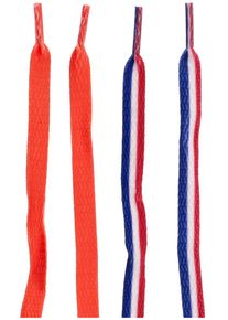 Folat Schn&uuml;rsenkel - Orange/RotWei&szlig;Blau - 2 S&auml;tze - 91 cm