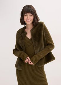 Gilet in pelliccia sintetica, Verde, Taglia 58, bonprix