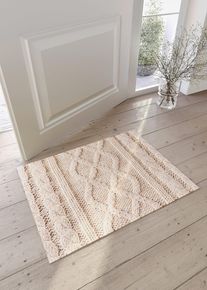 Zerbino effetto maglia, Beige, Taglia 38x59 cm, bonprix