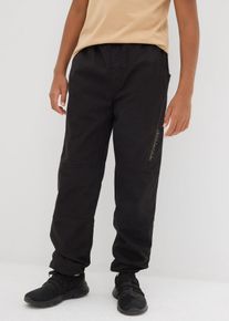 Pantaloni termici con elastico in vita e fodera in jersey loose fit, Nero, Taglia 140, bonprix