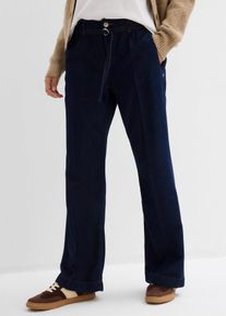 Jeans wide leg con cintura vita media, Blu, Taglia 44, bonprix