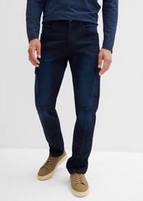 Jeans jogger cargo con girovita comodo regular fit straight, Blu, Taglia 32, bonprix