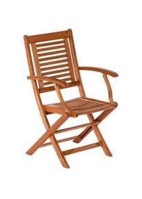 Gardenson Gartensessel-Set , Naturfarben , Holz , Eukalyptusholz , vollmassiv , 52x93x57 cm , FSC Mix , klappbar , Holzmöbel, Sitzgelegenheiten Holz, Gartensessel Holz