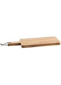 Homeware Profession. Servierbrett , Naturfarben , Holz , Akazie , vollmassiv , 16x2x42 cm , Lfgb , Griff, nachhaltig , Geschirr, Tischkultur & Serviergeschirr, Servierplatten
