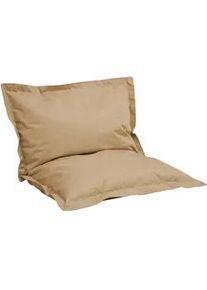 Sitzsack , Beige , Textil , 380 l , Füllung: Styroporkugeln , 140x180x14 cm , Kleinmöbel