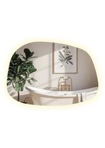 Tulup Led Spiegel 67,9 x 47 cm Unregelmäßige Form Neutralweiß 4000K , Transparent , Glas , Organisch , 67.9x47x0.4 cm , Spiegel, Wandspiegel