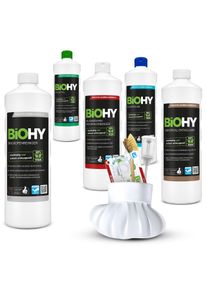 BiOHY complete chef's set + accessories, detergent, dishwasher tabs, rinse aid, universal descaler, ceramic hob cleaner, oven cleaner, dishwashing bru