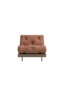 Karup Design Daybett »Daybett Roots Schlafsofa – Gästebett & Sofa aus FSC -Kiefer« Inkl. Futonmatratze in braun, Größe Liegefläche B/L: 90 cm x 200...