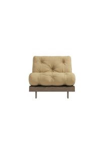Karup Design Daybett »Daybett Roots Schlafsofa – Gästebett & Sofa aus FSC -Kiefer« Inkl. Futonmatratze in gelb, Größe Liegefläche B/L: 90 cm x 200...