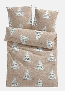 bonprix Lenjerie de pat cu brazi, maro, 1x 80/80 cm, 1x 135/200 cm