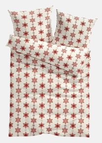 bonprix Lenjerie de pat cu fulgi de nea, alb, 1x 80/80 cm, 1x 135/200 cm