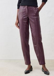 bonprix Lederhose aus Lammnappa, braun, Gr.40, Moderner , bequemer Karottenschnitt, Lederhose aus Lammnappa, aus Nappaleder