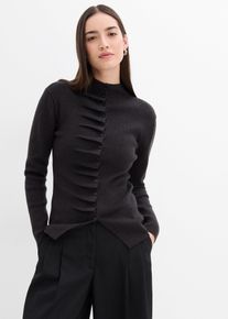 bonprix Női K&ouml;t&ouml;tt kardig&aacute;n puha viszk&oacute;z-kever&eacute;kből, sz&uuml;rke, 44/46