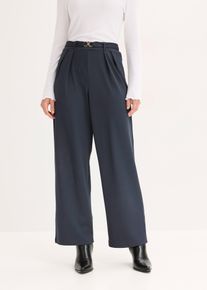 bonprix Mujer, Pantalón de punto sin cierre, azul, 44/46