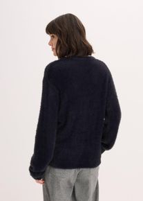 bonprix Sweter z pluszu, czarny, 40/42
