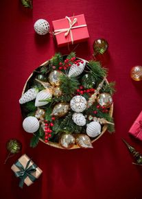 bonprix Kar&aacute;csonyi d&iacute;szg&ouml;mb&ouml;k (12-r&eacute;szes szett), narancss&aacute;rga, 0